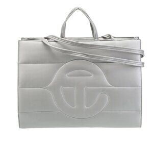 Moose Knuckles x Telfar LARGE Quilted Silver Gray Puffer Tote & Dust Bag